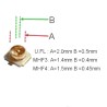 MHF4 to IPEX IPX UFL U.FL PCB Antenna Connector Splitter