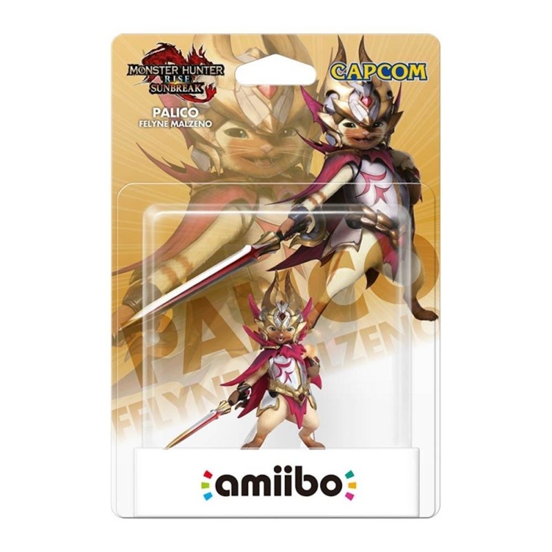 Felyne Malzeno Palico Red Monster Hunter Rise Sunbreak Nintendo Amiibo