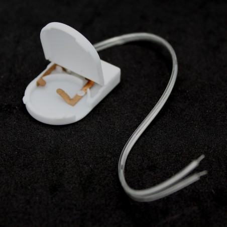 White 2032 Coin Cell Battery Holder with ON/OFF switch - 3V