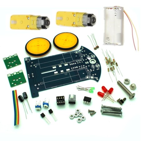 Line Following Robotic Car Soldering Kit