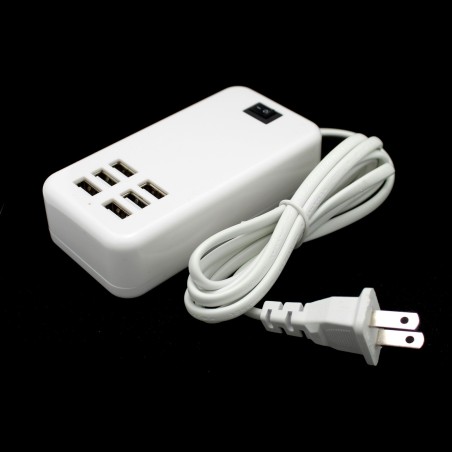 6 Port USB Wall Charger with Switch