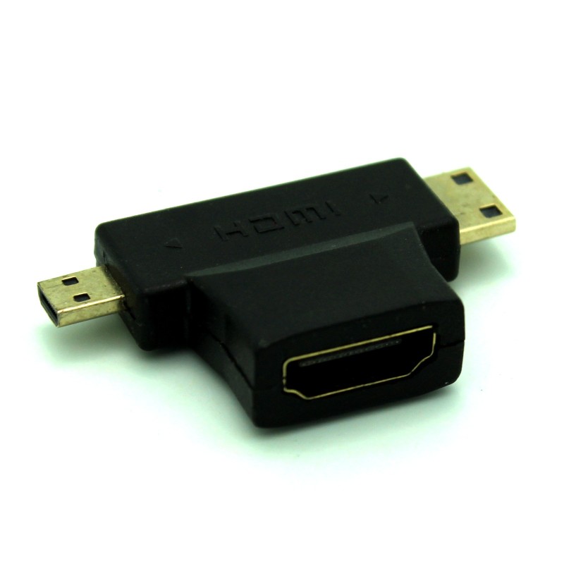 Dual Mini HDMI and Micro HDMI to HDMI Adapter