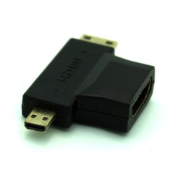 Dual Mini HDMI and Micro HDMI to HDMI Adapter