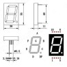 Large 1.8" Single Digit Segment Display - Super Bright Red