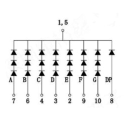 Large 1.8" Single Digit Segment Display - Super Bright Red