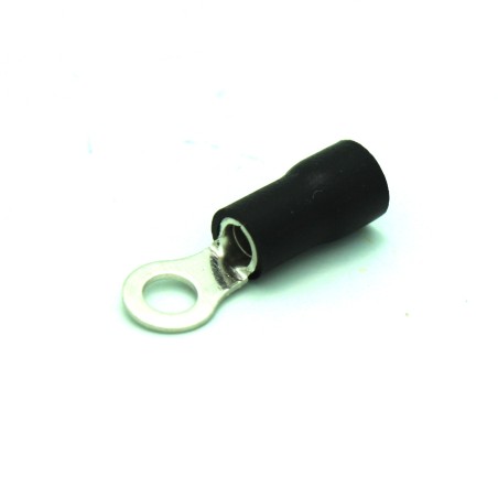 Ring Insulated Wire Connector Electrical Crimp Terminal Black RV3.5-4