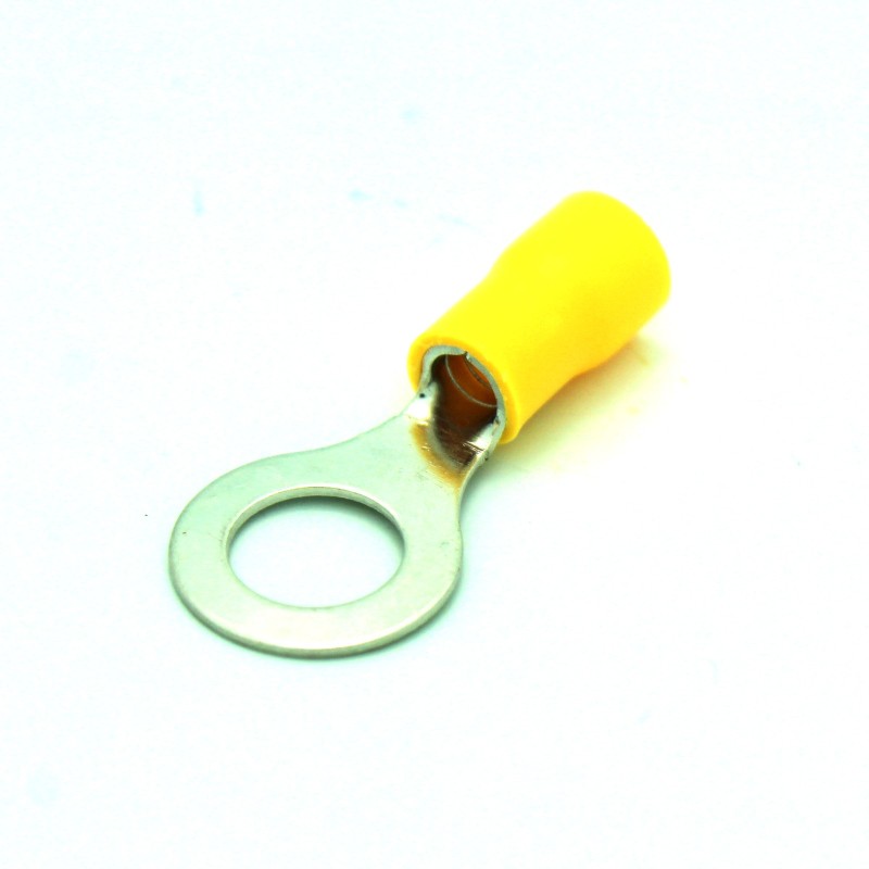 Ring Insulated Wire Connector Electrical Crimp Terminal Yellow RV5.5-8
