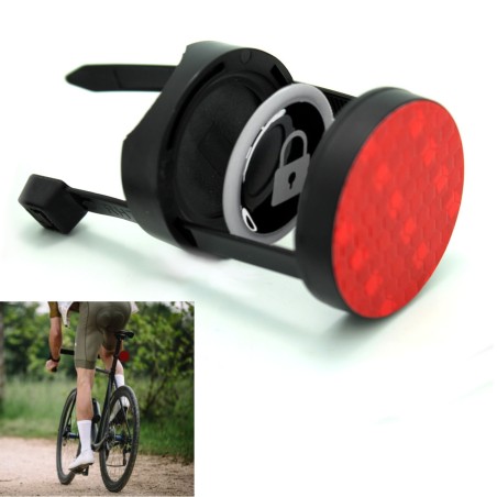 Bike Airtag Holder Mount Reflector Red Round