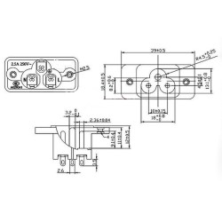 Male Power Connector: IEC 320 C5 / C6