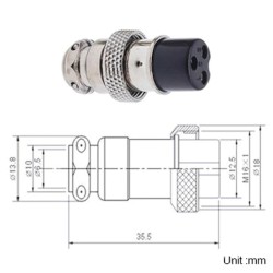 Female Round 3 Pin Connector