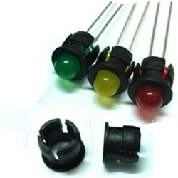 Black Plastic LED Holder (5 pack)