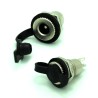 Durable 5.5x2.1mm Weatherproof Round Panel Mount DC Jack with Rubber Plug