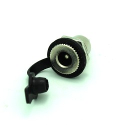 Durable 5.5x2.1mm Weatherproof Round Panel Mount DC Jack with Rubber Plug