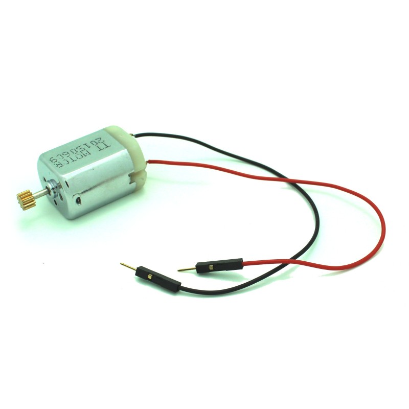 DC Motor with Brass Gear and Wire Leads TT