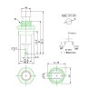 Metal Red Panel Mount SPST-NO Momentary Push Button Switch