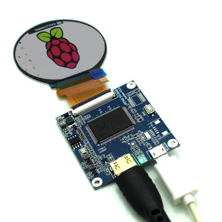 Round HDMI RGB-666 TTL TFT Display - 2.1" 480x480 with PCB Combo