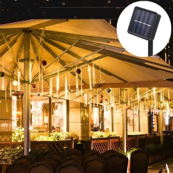 Icicle Lights Outdoor LED Solar 8 Icicles with Solar Panel 192 LEDs