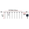 Icicle Lights Outdoor LED Solar 8 Icicles with Solar Panel 192 LEDs