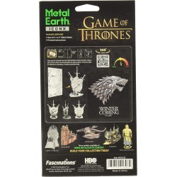 ICONX Game of Thrones House Stark Sigil 3D Laser Cut Steel Model Kit