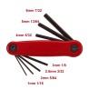 7 Piece Foldable Hex Key Allen Key Set Folding Multitool 1/16 to 7/32