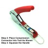 Coaxial Compression Tool For F-Type RG6 Coax Cables CATV HDTV