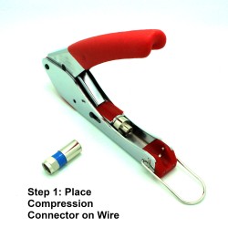 Coaxial Compression Tool For F-Type RG6 Coax Cables CATV HDTV