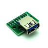 Female USB 3.0 Breakout Board Blue USB to DIP 2.54mm