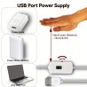 Touch Free Wave ON/OFF Sensor Cool White USB Powered LED Strip - 9.8ft