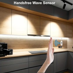 Touch Free Wave ON/OFF Sensor Cool White USB Powered LED Strip - 9.8ft