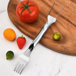 Watermelon Slicer Cutter, 2-in-1 Fork Stainless Steel Fruit Cutting Tool