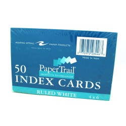 4x6 Index Cards Jumbo Ruled Blue and Red 50 Pack for Flash Cards, Studying, Note Taking and To Do List 