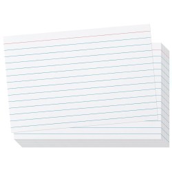 4x6 Index Cards Jumbo Ruled Blue and Red 50 Pack for Flash Cards, Studying, Note Taking and To Do List 