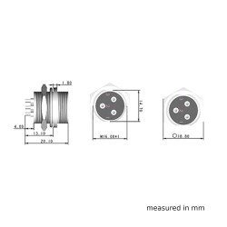 Male Round 3 Pin Connector