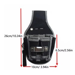 Organizer Tool Pouch | 9 Loops for Tool Organization | Heavy-Duty Metal Belt Clip Attachment