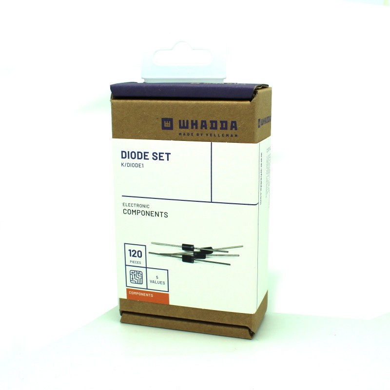 120 Pcs Diode Set: 1N4007, 1N4148, 1N5408, 6A6, 110B2