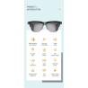 Bluetooth Smart Sunglasses with Touch Sensor Button and Built-In Speakers Microphone