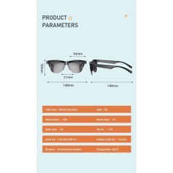 Bluetooth Smart Sunglasses with Touch Sensor Button and Built-In Speakers Microphone