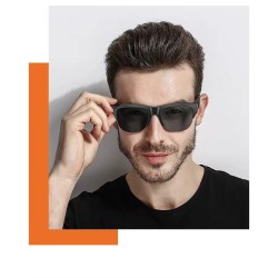 Bluetooth Smart Sunglasses with Touch Sensor Button and Built-In Speakers Microphone