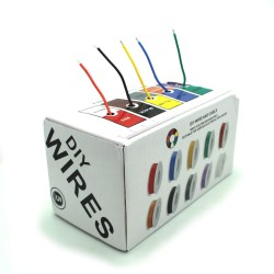 Stranded Silicone Hook Up Wire Box Set: 5 Color 50m / 164 ft Pack 24AWG
