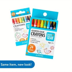 Pen+Gear Crayons Assorted Color Back to School 24 Count