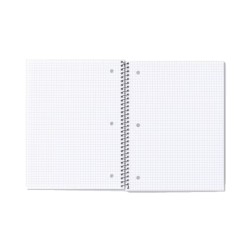 Dealworthy Graph Notebook for Math Spiral Black Quad Rule 80 Sheet