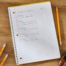 Pen+Gear 1 Subject Spiral Notebook Yellow Wide Ruled 70 Sheet