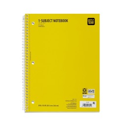 Pen+Gear 1 Subject Spiral Notebook Yellow Wide Ruled 70 Sheet