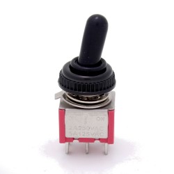 Metal Toggle Switch with Rubber Topped Cap: DPDT