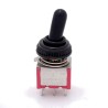 Metal Toggle Switch with Rubber Topped Cap: DPDT