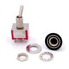 Metal Toggle Switch with Rubber Topped Cap: DPDT