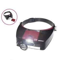 Head Magnifier Visor with Light for Precision Electronics Work