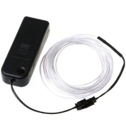 White EL (Electroluminescent) Wire with Inverter - 3m