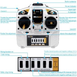 MC6C 2.4GHz 6 Channel Radio Transmitter with Antenna Receiver MC6RE for RC Drone Quadcopter Car Boat Helicopter