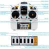 MC6C 2.4GHz 6 Channel Radio Transmitter with Antenna Receiver MC6RE for RC Drone Quadcopter Car Boat Helicopter